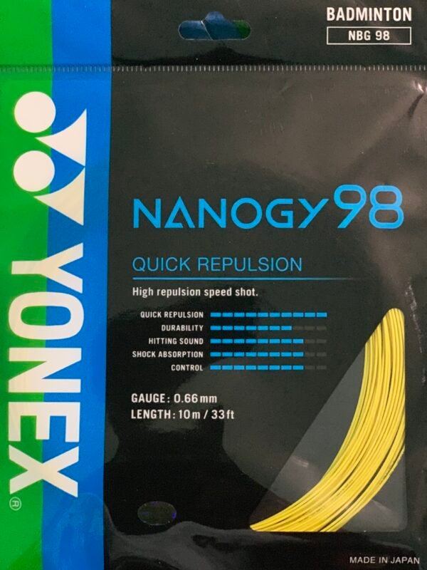 Yonex badminton racquet string NANOGY 98 10M - Image 3